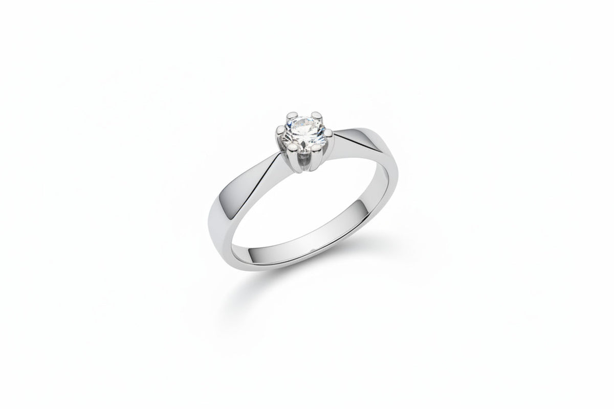 Solitairering m. 0,15ct brillant - 16016D15