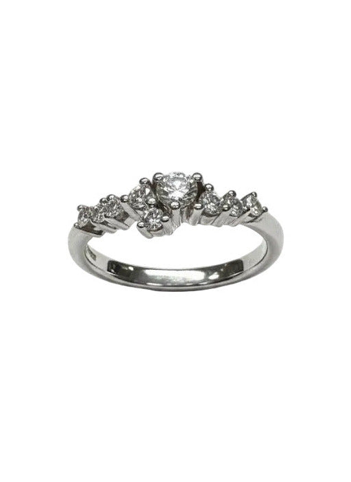 Cherish ring i 14kt hvidguld m. 0,34ct brillanter - 16034D34