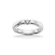 Alliancering i 14kt hvidguld m 0,04ct
