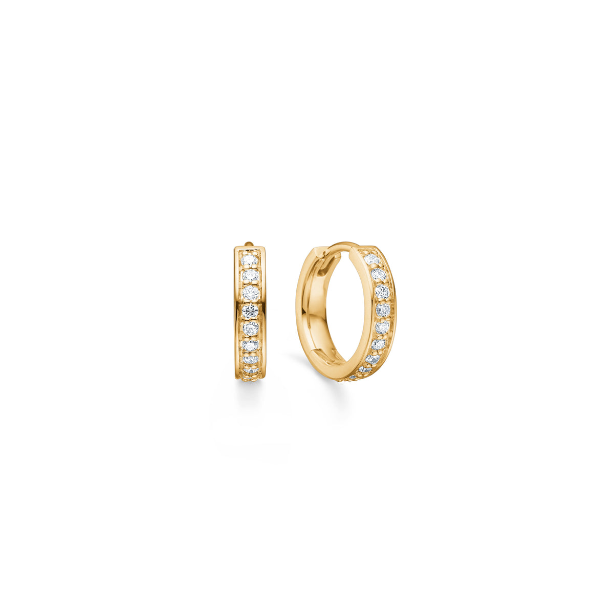 Glow creoler i 14kt guld (mini)