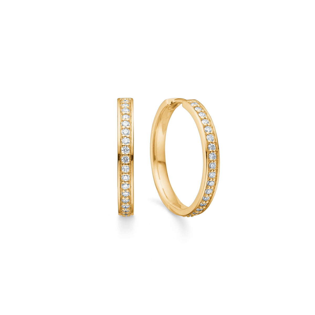 Glow creoler i 14kt guld (mellem)
