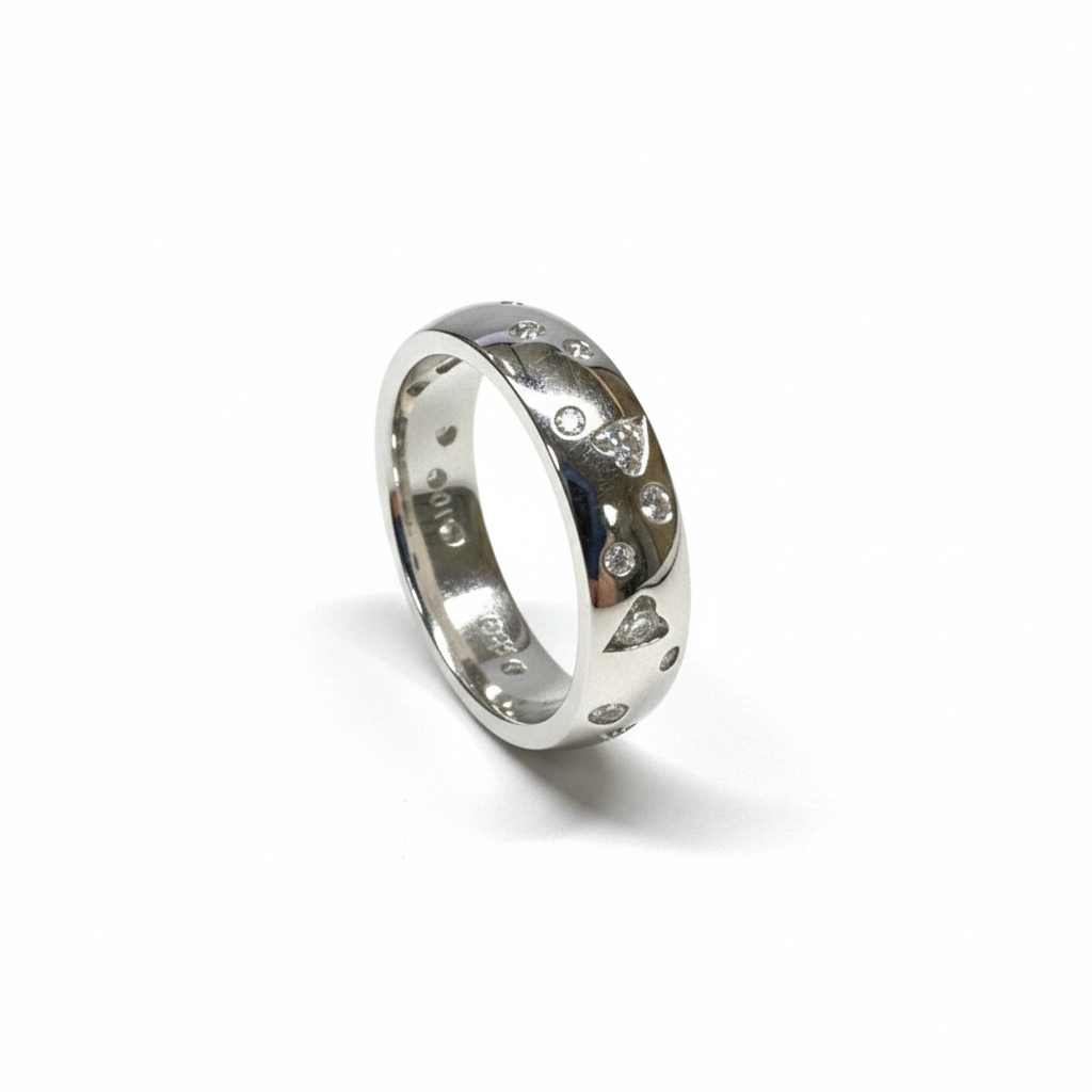 14 kt vielsesring m. 0,17 ct - DES92017
