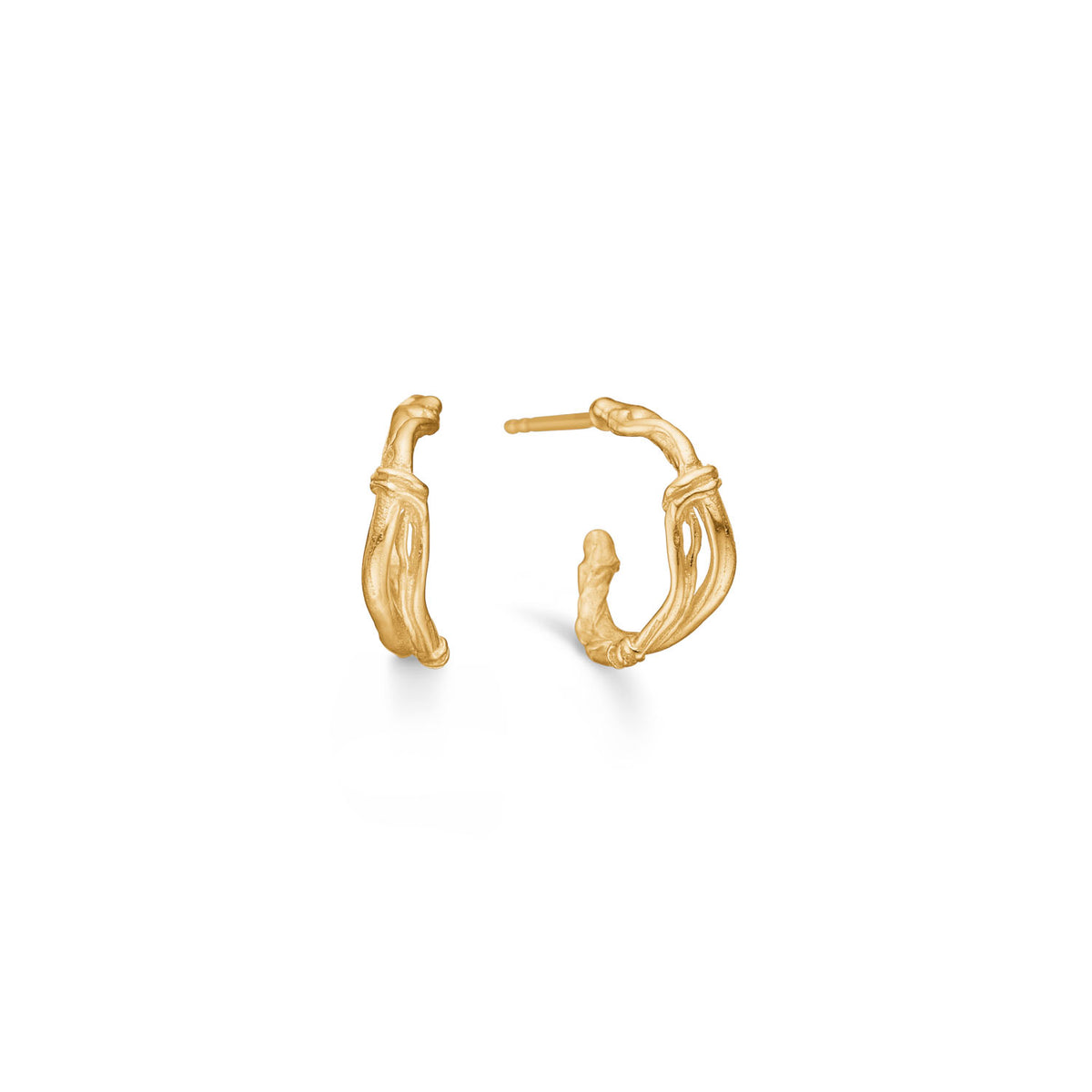 14 kt creoler med organiske design - 25009