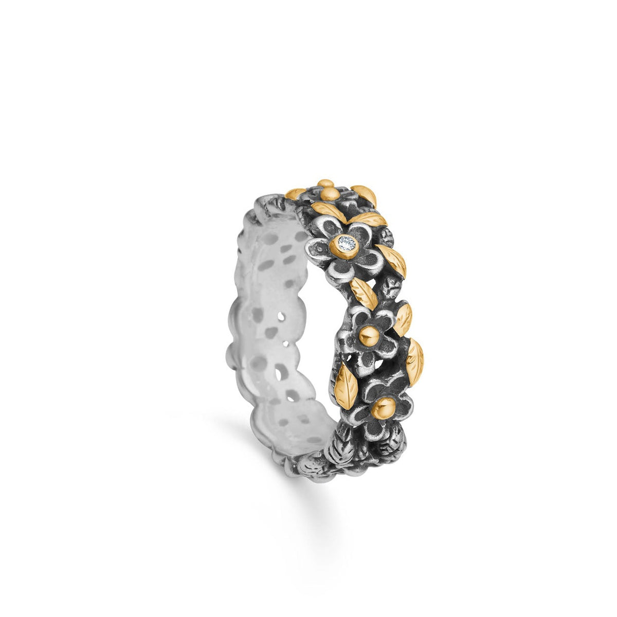 Blomster og blade ring