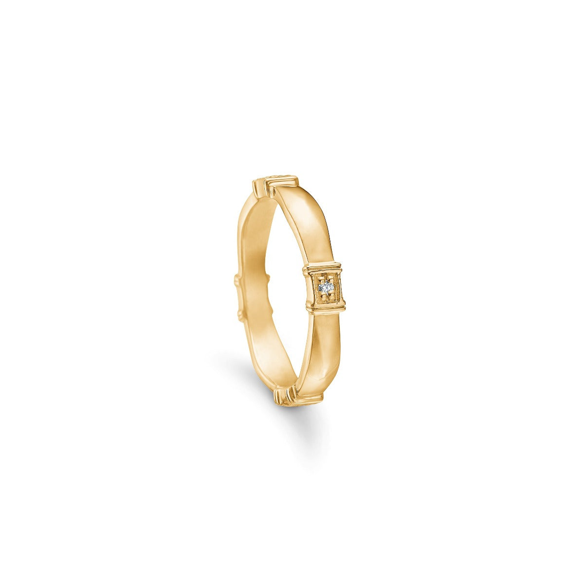 Compassion ring i 14 kt rødguld m. 0,03ct brillanter - 15020D03