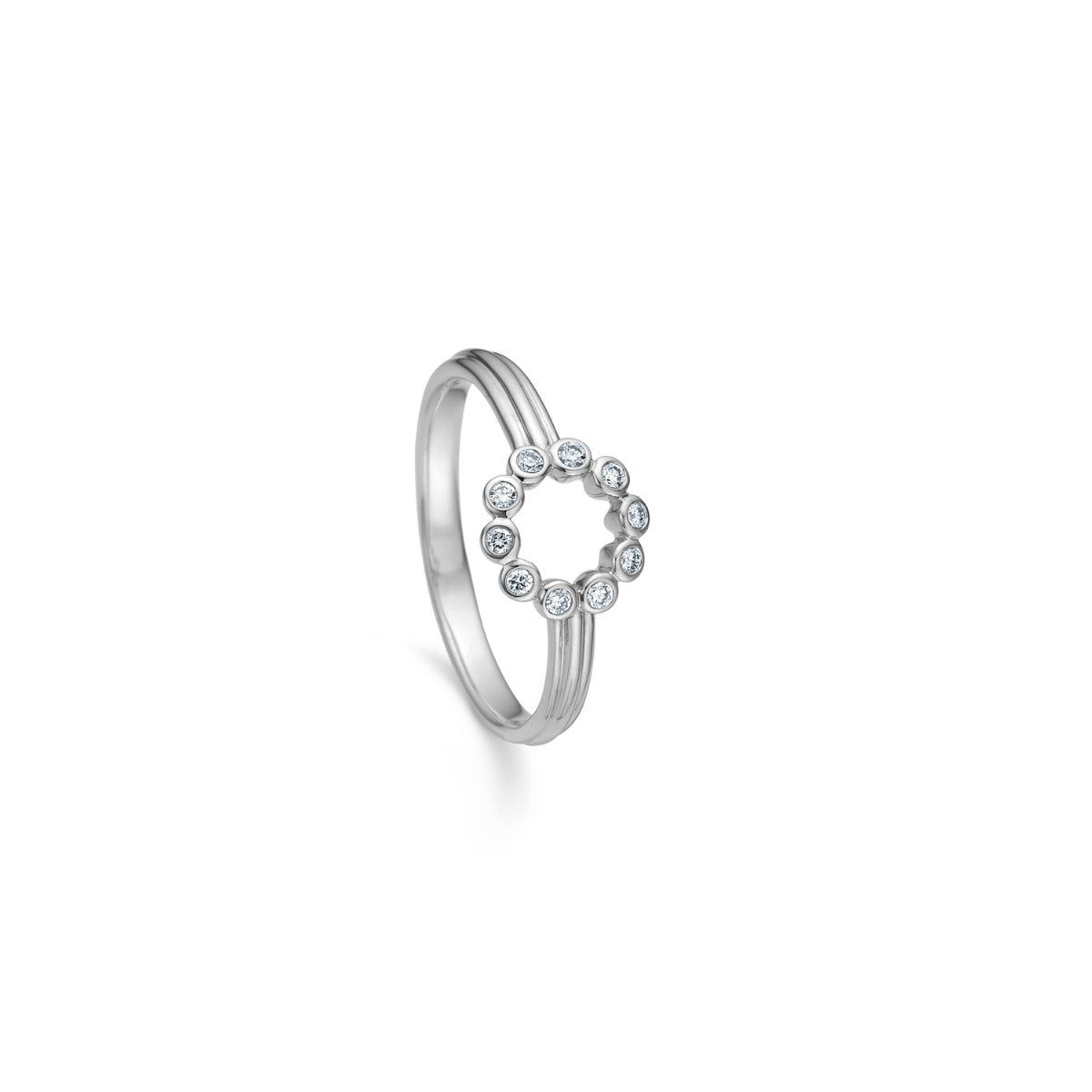 Diamonds in the Sky ring i sterlingsølv m. 0,10ct brillanter - 19004D10
