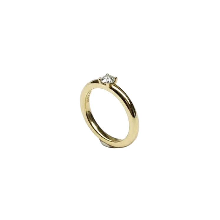 Solitaire ring i 14kt rødguld m. 0,21ct brillant - 15009D21