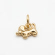 8 kt mini charm gravhund - 45008-gravhund