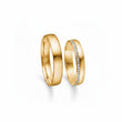Vielsesring sæt i 4 mm i 14 kt rødguld m. 0,30ct brillanter