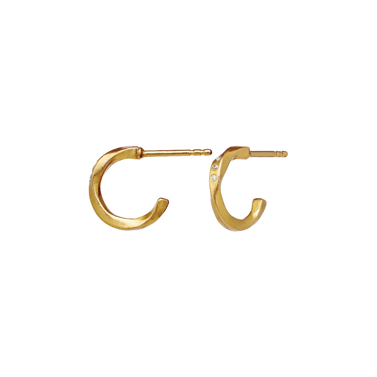 Maanesten Echo Petite forgyldte øreringe - 9861A