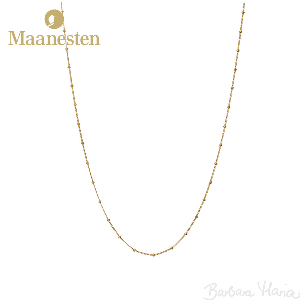 Maanesten Nala choker halskæde i forgyldt sterlingsølv - 2506A